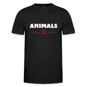 Animaux que les animaux adorent - T-shirt sport Homme - noir - Devant - AI Model Male 178 dark (178cm)