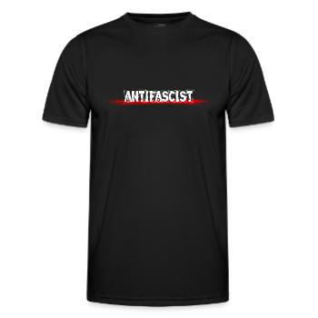 Antifascist Antifascista - Men's Functional T-Shirt - black - Front - AI Model Male 178 dark (178cm)