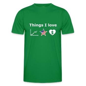 The Stock Market Millionaire - Men's Functional T-Shirt - kelly green - Front - AI Model Male 178 dark (178cm)