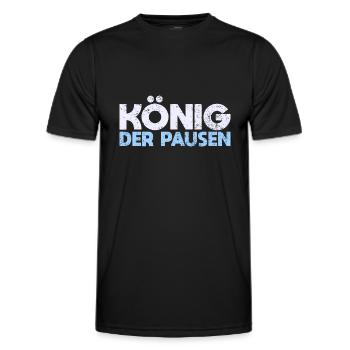 König Der Pausen - Männer Funktions-T-Shirt - Schwarz - Vorne - AI Model Male 178 dark (178cm)