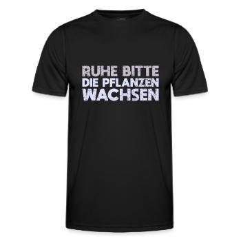Ruhe Bitte, Die Pflanzen Wachsen - Männer Funktions-T-Shirt - Schwarz - Vorne - AI Model Male 178 dark (178cm)