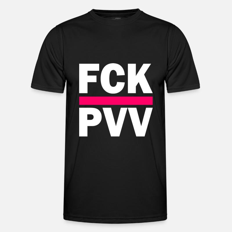 Fck pvv - Men's Functional T-Shirt - black