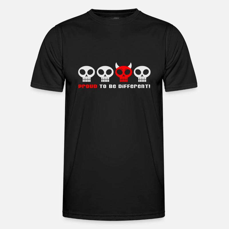 DIFFERENT PUNKY SKULLS - 2C - Men's Functional T-Shirt - black
