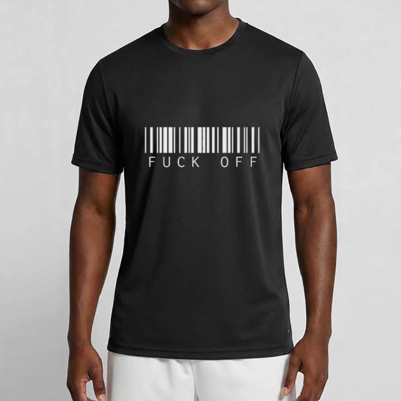 Barcode Strichcode Verzieh´ Dich Spruch Männer Funktions-T-Shirt