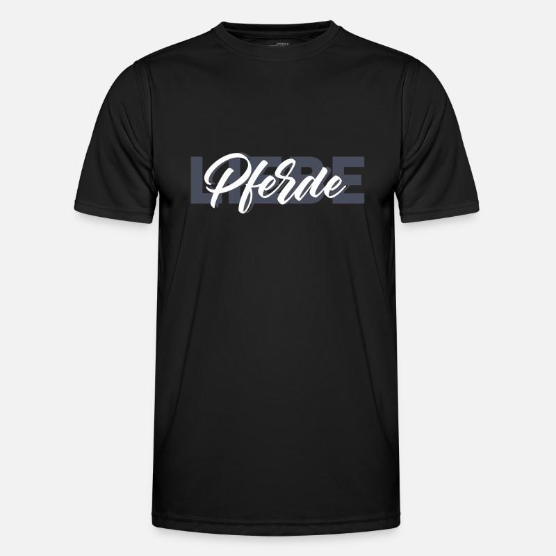 pferdeliebe grau Männer Funktions-T-Shirt