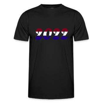 Équipe nationale des Pays-Bas - T-shirt sport Homme - noir - Devant - AI Model Male 178 dark (178cm)