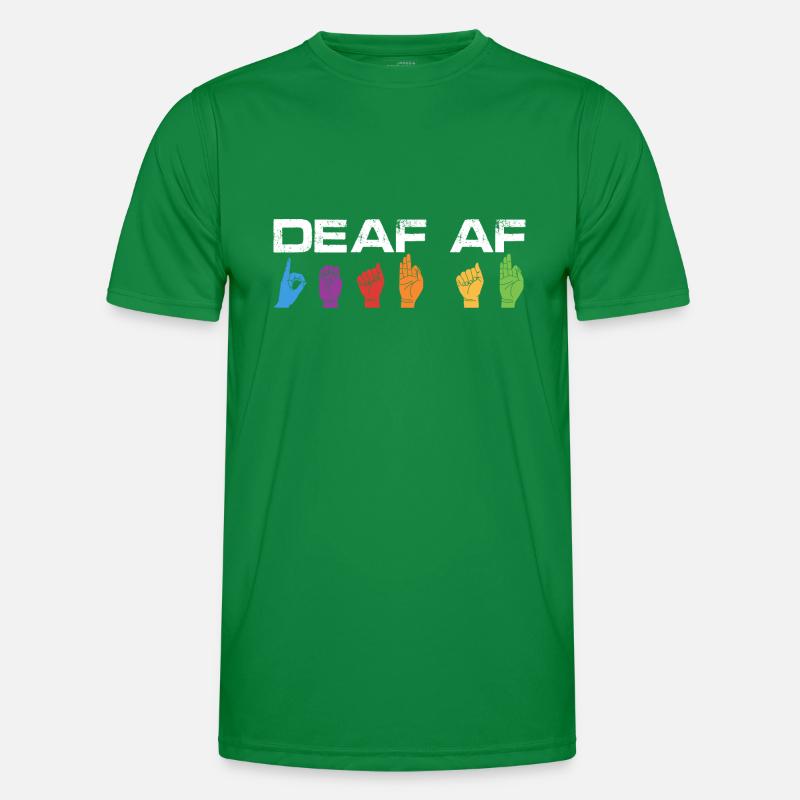 deaf af Design for a deaf person Männer Funktions-T-Shirt