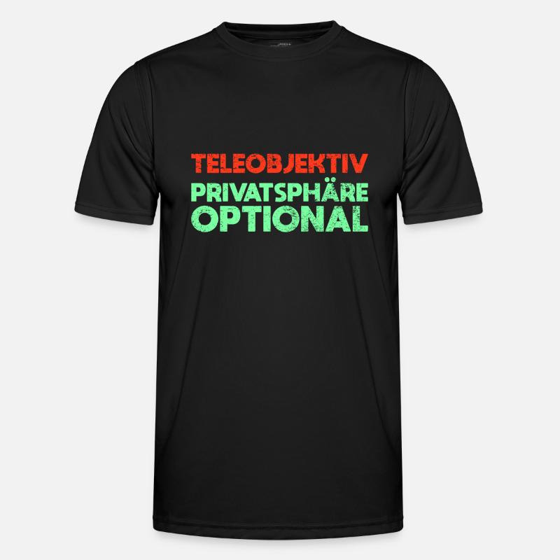 Teleobjektiv, Privatsphäre Optional Männer Funktions-T-Shirt