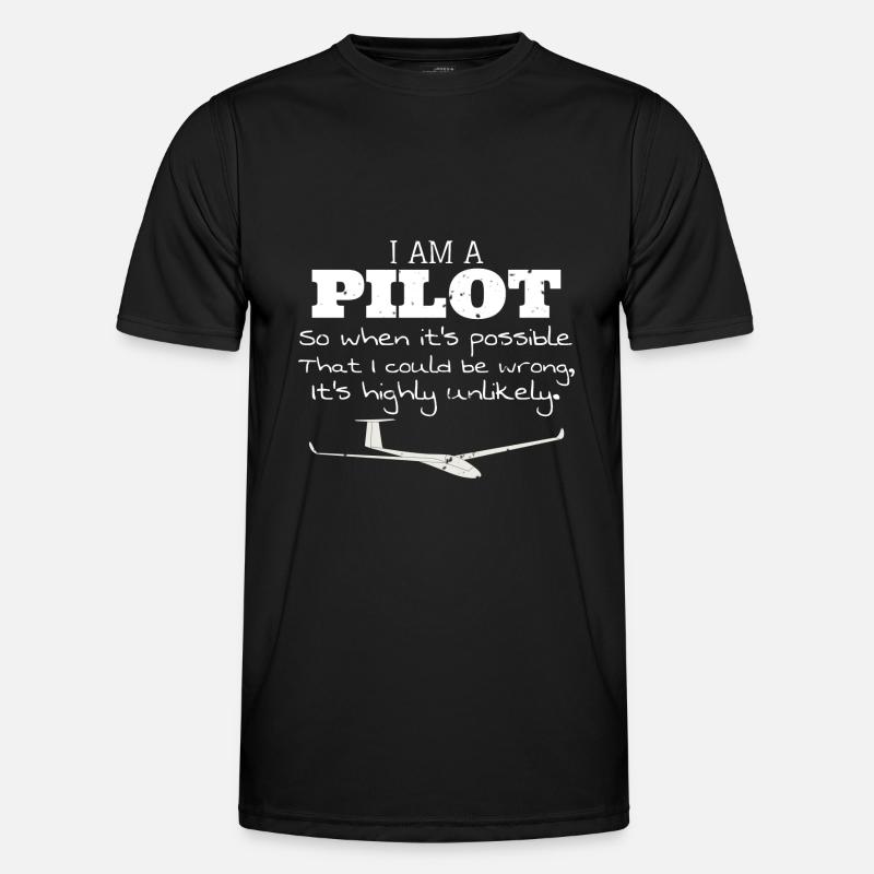 Ich bin ein Pilot Glider Pilot Lustiges Zitat Männer Funktions-T-Shirt