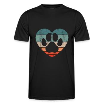 Retro Shelter Dog Rescue Animal Welfare Dog Shelter - Men's Functional T-Shirt - black - Front - AI Model Male 178 dark (178cm)