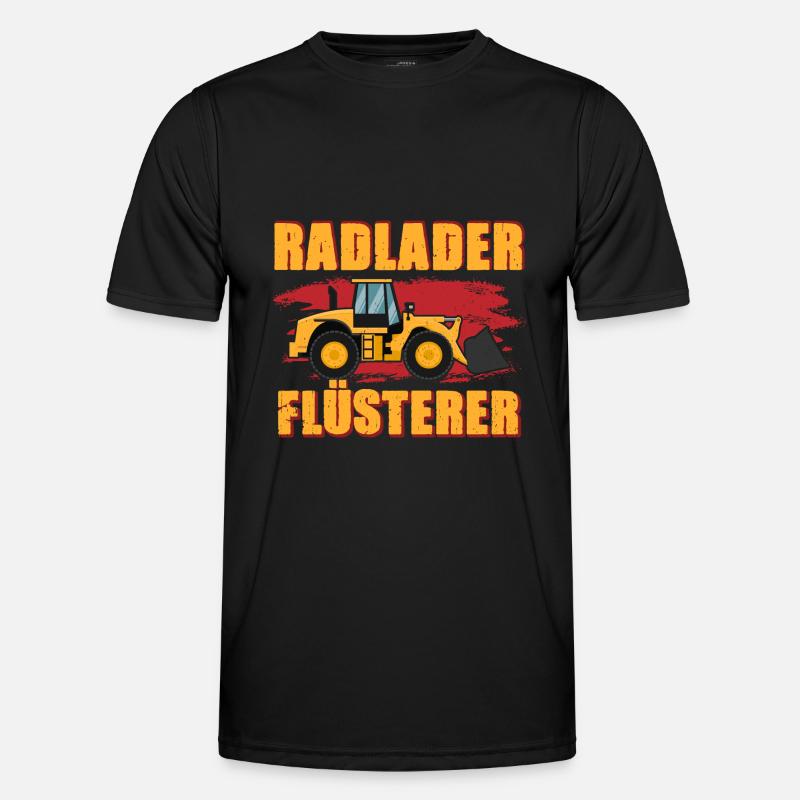 Radlader Flüsterer Retro Radladerfahrer - Männer Funktions-T-Shirt - Schwarz