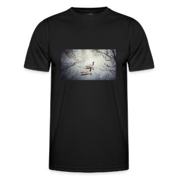 Pair of large birds - Men's Functional T-Shirt - black - Front - AI Model Male 178 dark (178cm)