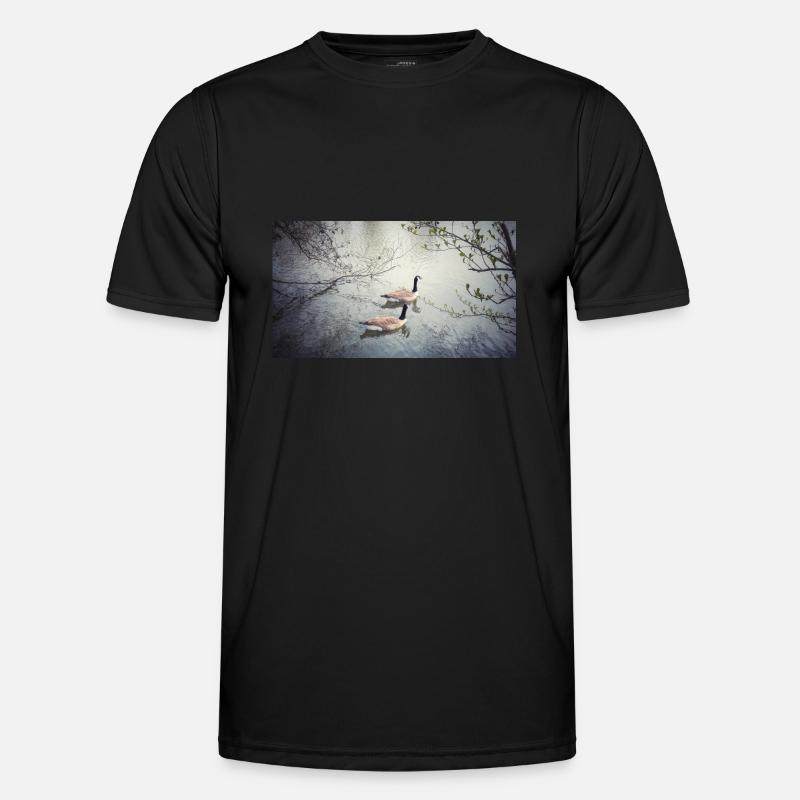 Paar großer Vögel Männer Funktions-T-Shirt
