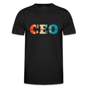 Battement de cœur rétro Chief Executive Officer - T-shirt sport Homme - noir - Devant - AI Model Male 178 dark (178cm)