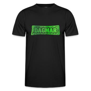 First name Dagmar - Men's Functional T-Shirt - black - Front - AI Model Male 178 dark (178cm)