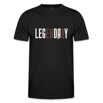 legendary leg day - Men's Functional T-Shirt - black - Front - AI Model Male 178 dark (178cm)