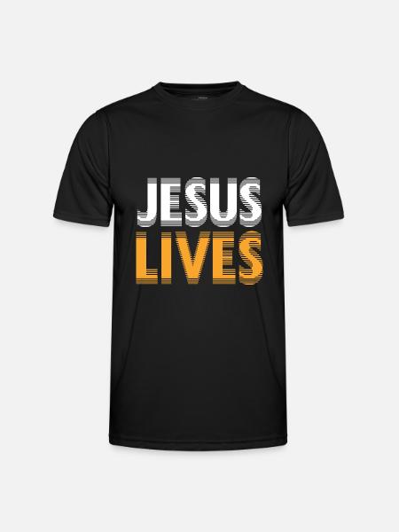 Jesus lives bible - Men's Functional T-Shirt - black