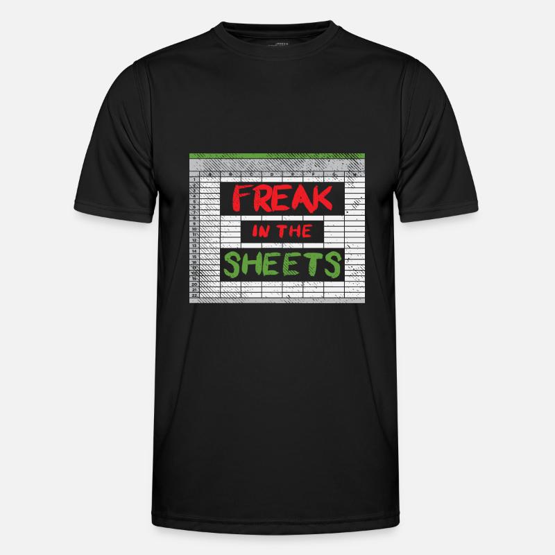 Freak In The Sheets - Männer Funktions-T-Shirt - Schwarz