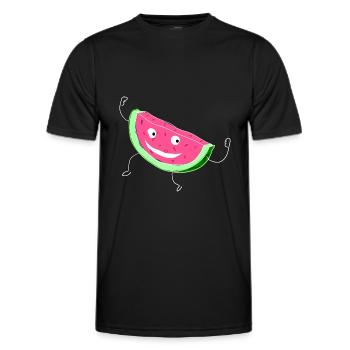 Melone Melonen Wassermelone - Männer Funktions-T-Shirt - Schwarz - Vorne - AI Model Male 178 dark (178cm)