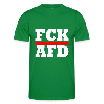 Fck afd - T-shirt sport Homme - vert - Devant - AI Model Male 178 dark (178cm)
