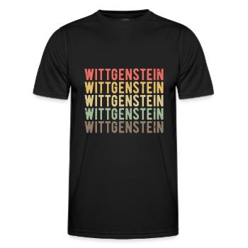Ludwig Wittgenstein Logic Language Philosophy - Men's Functional T-Shirt - black - Front - AI Model Male 178 dark (178cm)