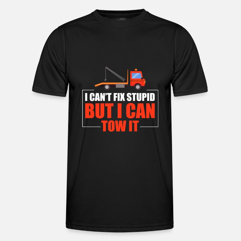Abschleppwagen Abschleppdienst Abschlepper - Männer Funktions-T-Shirt - Schwarz