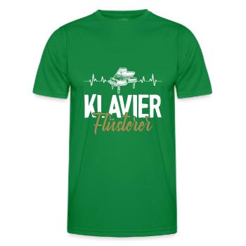 Klavier Flüsterer Herzschlag Piano Pianist - Männer Funktions-T-Shirt - Kelly Green - Vorne - AI Model Male 178 dark (178cm)
