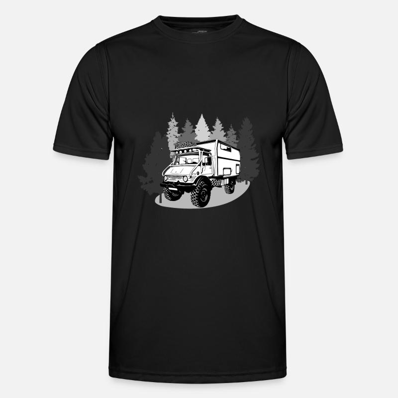 Camping - Unimog - Adventure - Oldtimer Männer Funktions-T-Shirt