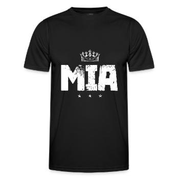 MIA - Men's Functional T-Shirt - black - Front - AI Model Male 178 dark (178cm)