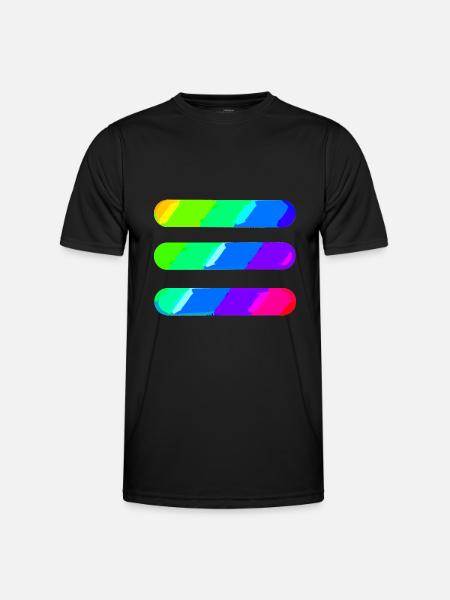 Lines | Wavy lines | | symbols Pattern - Men's Functional T-Shirt - black