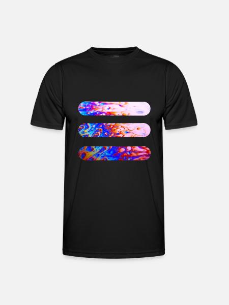 Lines | Wavy lines | | symbols Pattern - Men's Functional T-Shirt - black