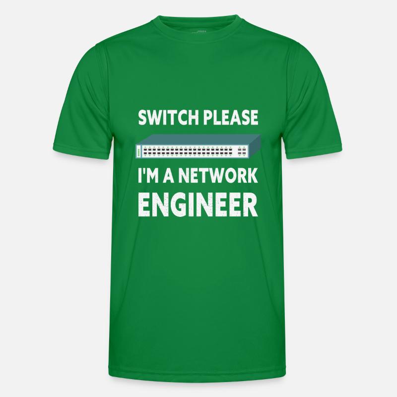 Switch Please I'm A Network Engineer IT Tech Men's Functional T-Shirt