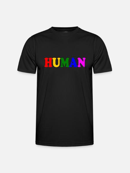 Human - Männer Funktions-T-Shirt - Schwarz