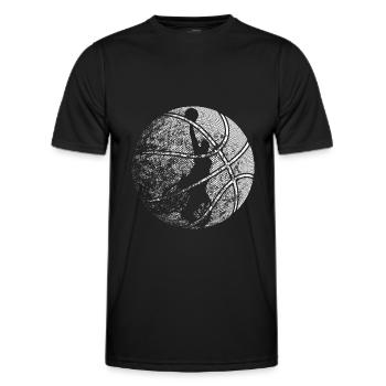 Basketball en fauteuil roulant - T-shirt sport Homme - noir - Devant - AI Model Male 178 dark (178cm)