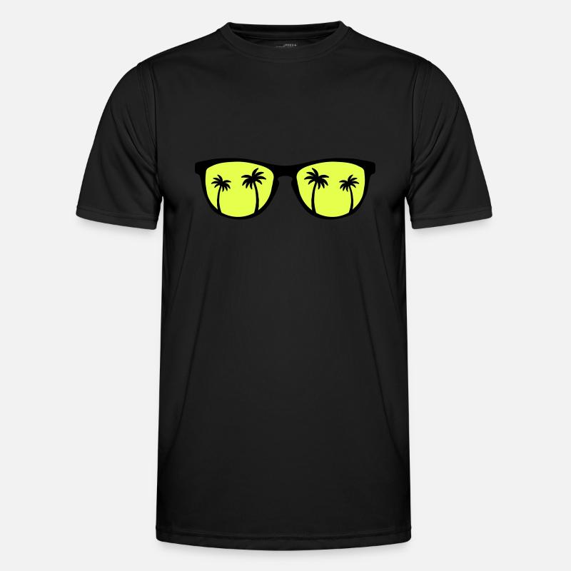 Sunglasses Palms - Men's Functional T-Shirt - black