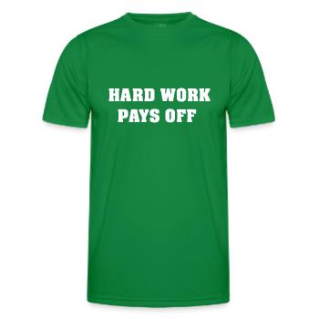 Le travail acharné porte ses fruits - T-shirt sport Homme - vert - Devant - AI Model Male 178 dark (178cm)