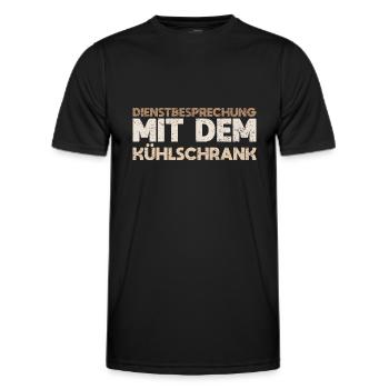 Dienstbesprechung Mit Dem Kühlschrank - Männer Funktions-T-Shirt - Schwarz - Vorne - AI Model Male 178 dark (178cm)