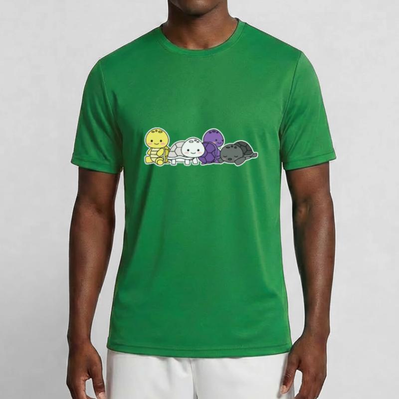 Non-binary flag turtle design for Enbys Men's Functional T-Shirt