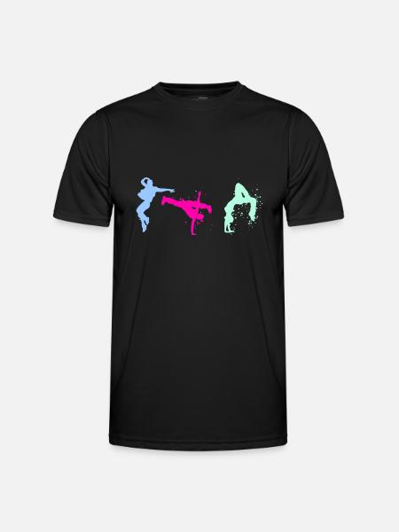dancer, dancing, illustration, dancer - Men's Functional T-Shirt - black