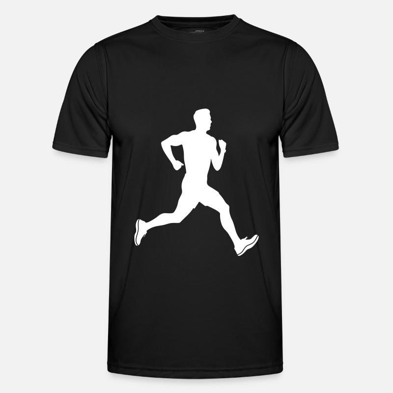 Running Race Sprint Silhouette - Men's Functional T-Shirt - black
