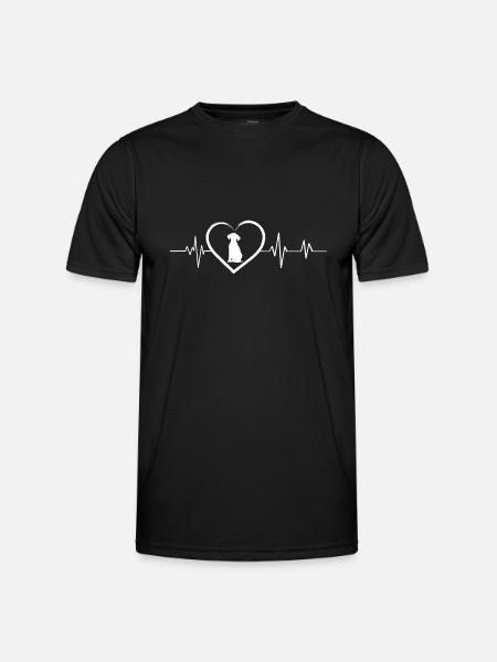 Dog heartbeat - Men's Functional T-Shirt - black