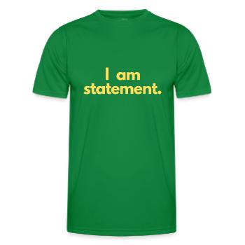 Aussage txt gelb - Männer Funktions-T-Shirt - Kelly Green - Vorne - AI Model Male 178 dark (178cm)