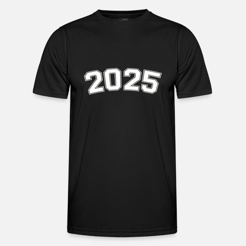 2025 - Männer Funktions-T-Shirt - Schwarz