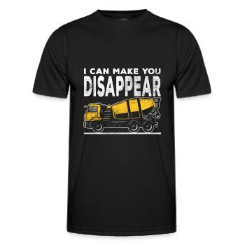 Sarkastischer Bauarbeiter Beton LKW Fahrer - Männer Funktions-T-Shirt - Schwarz - Vorne - AI Model Male 178 dark (178cm)