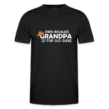 Papa Weil Opa für alte Kerle ist Senior Humor Enke - Männer Funktions-T-Shirt - Schwarz - Vorne - AI Model Male 178 dark (178cm)