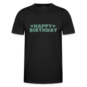 Happy Birthday Birthday Greeting Birthday Gift - Men's Functional T-Shirt - black - Front - AI Model Male 178 dark (178cm)