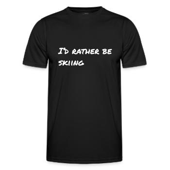 I'd rather be skiing - Men's Functional T-Shirt - black - Front - AI Model Male 178 dark (178cm)