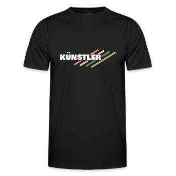 Artist - Men's Functional T-Shirt - black - Front - AI Model Male 178 dark (178cm)