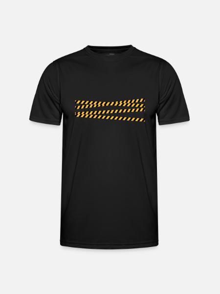 Security tape blocking zone - Men's Functional T-Shirt - black