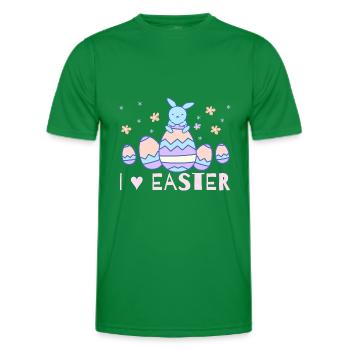 easter day - Men's Functional T-Shirt - kelly green - Front - AI Model Male 178 dark (178cm)